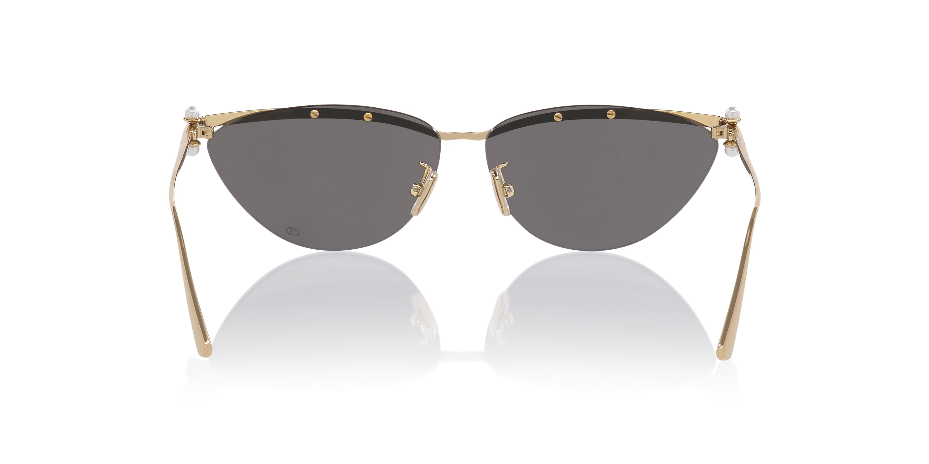 Gold Butterfly Sunglasses with Grey Lenses
