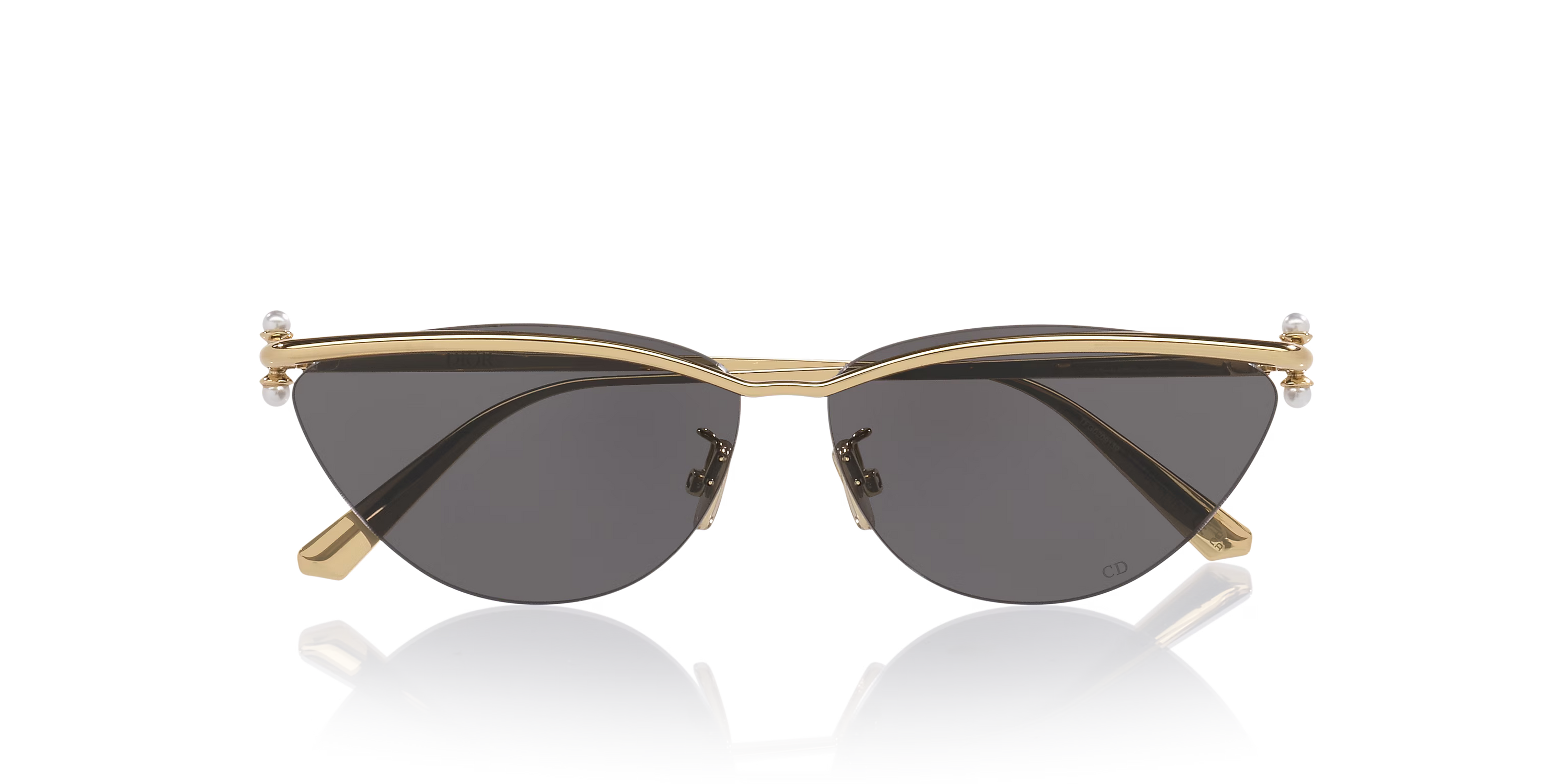 Gold Butterfly Sunglasses with Grey Lenses