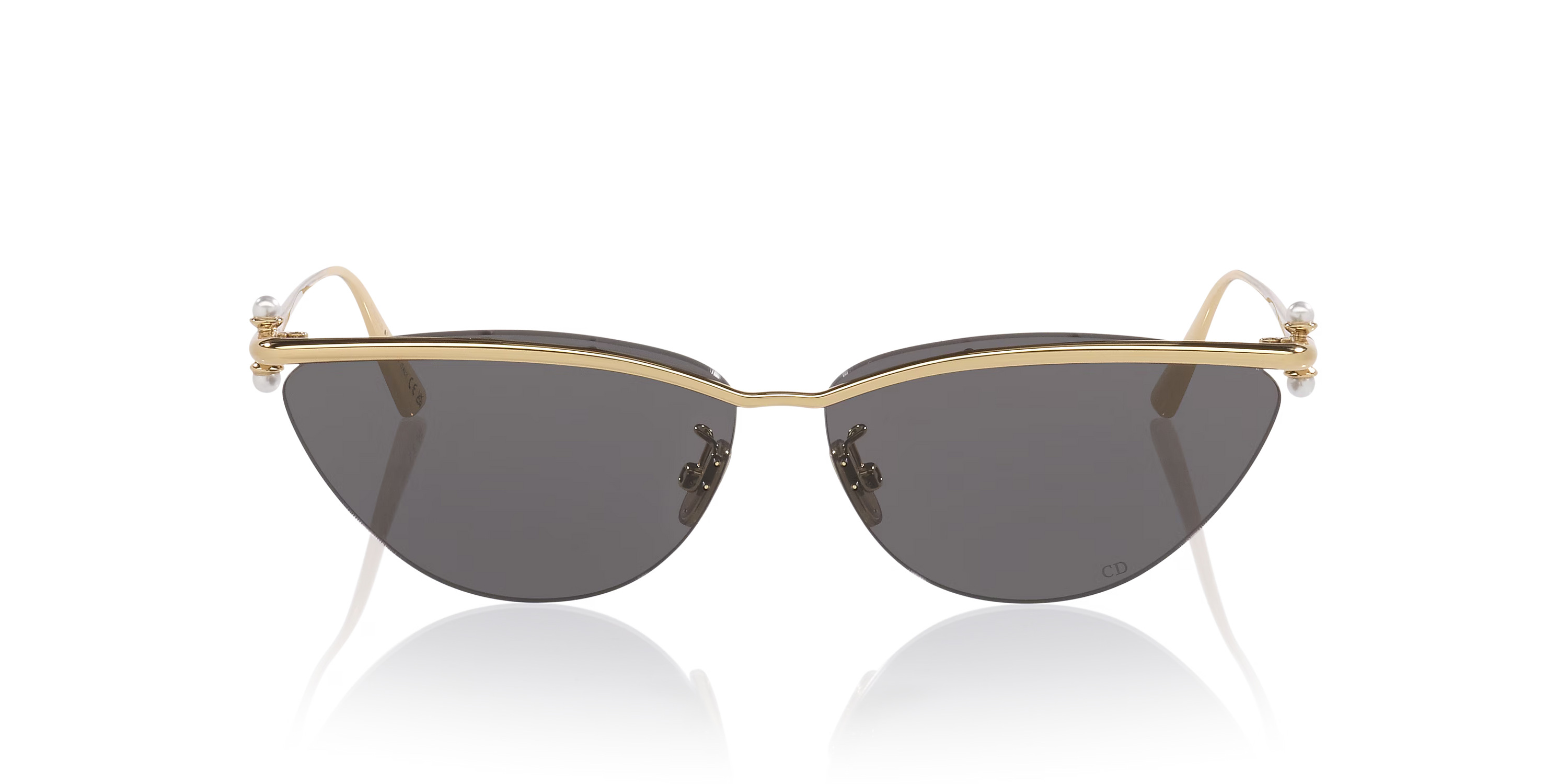 Gold Butterfly Sunglasses with Grey Lenses