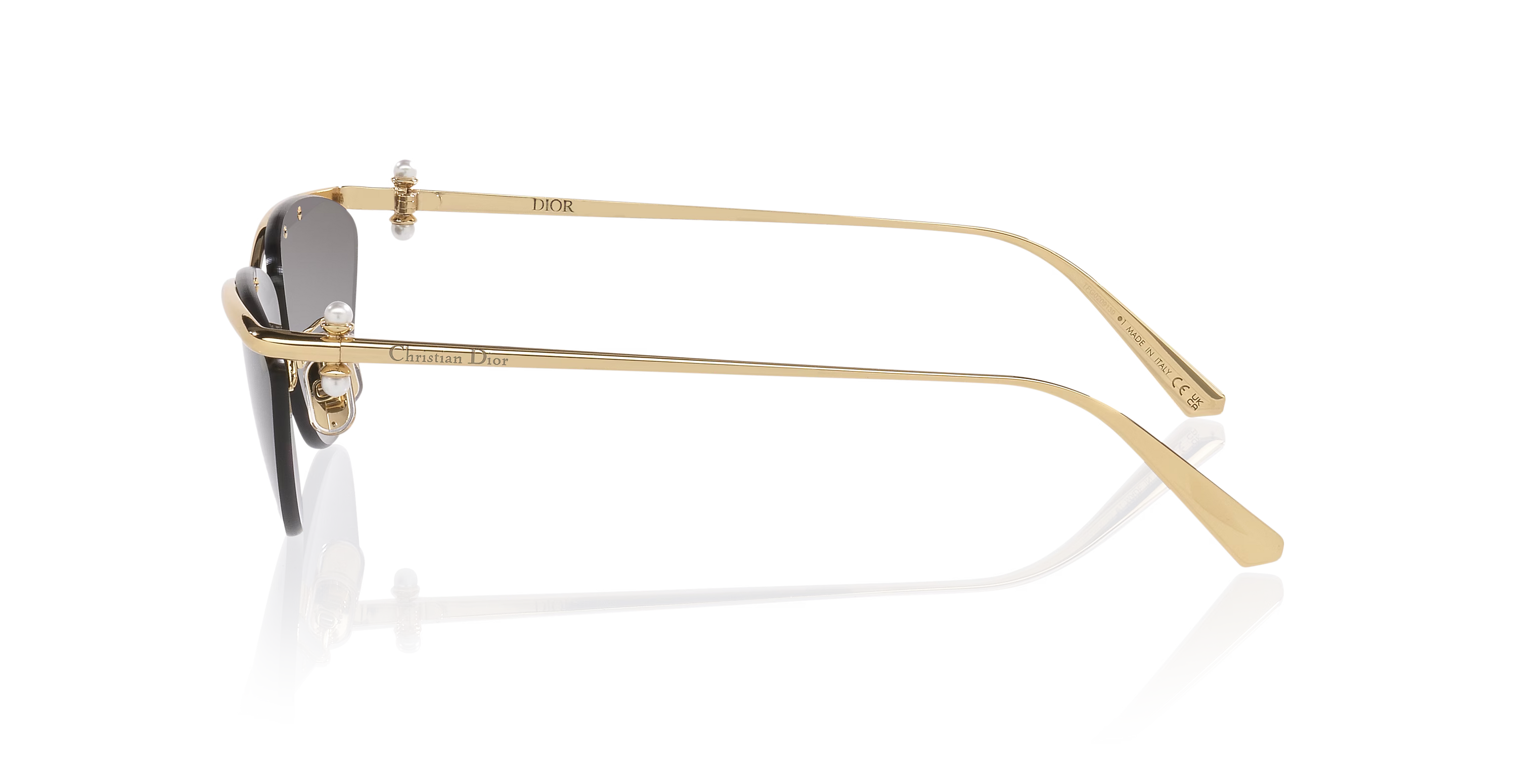 Gold Butterfly Sunglasses with Grey Lenses