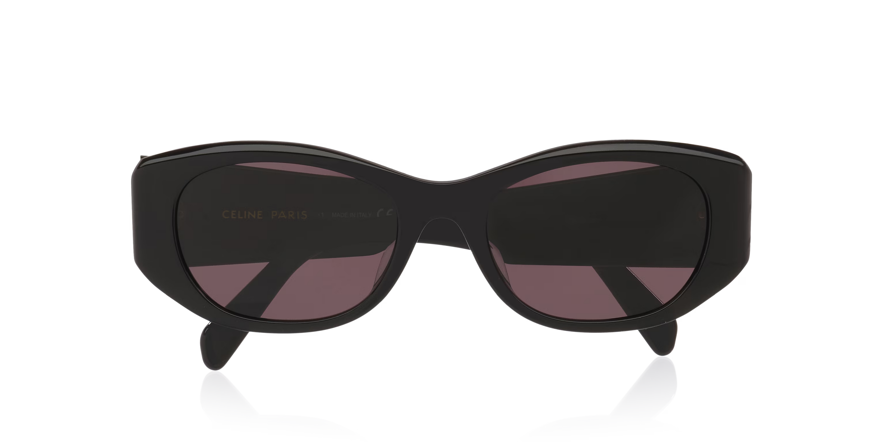 Black Butterfly Sunglasses with Purple Lenses