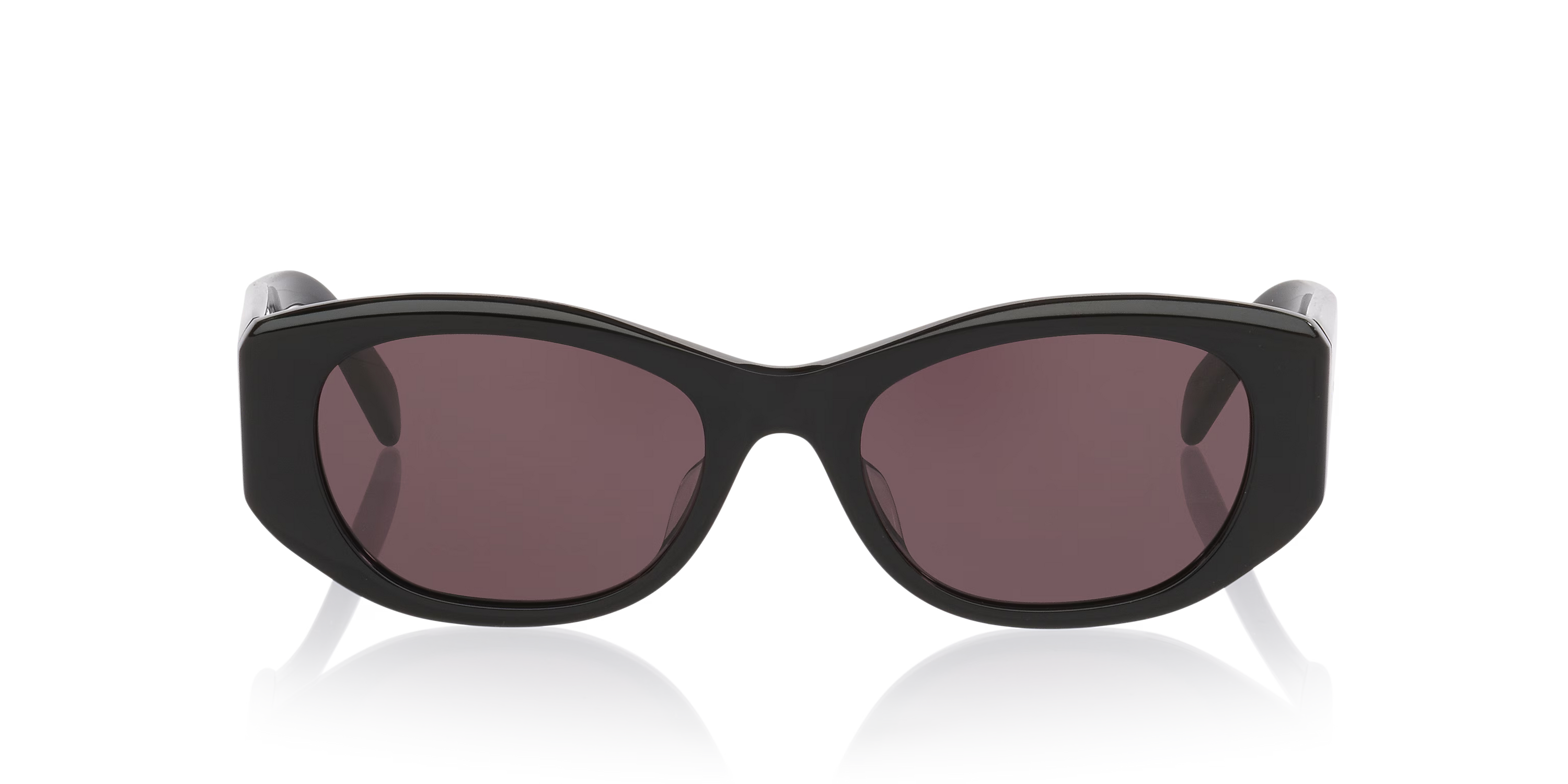 Black Butterfly Sunglasses with Purple Lenses