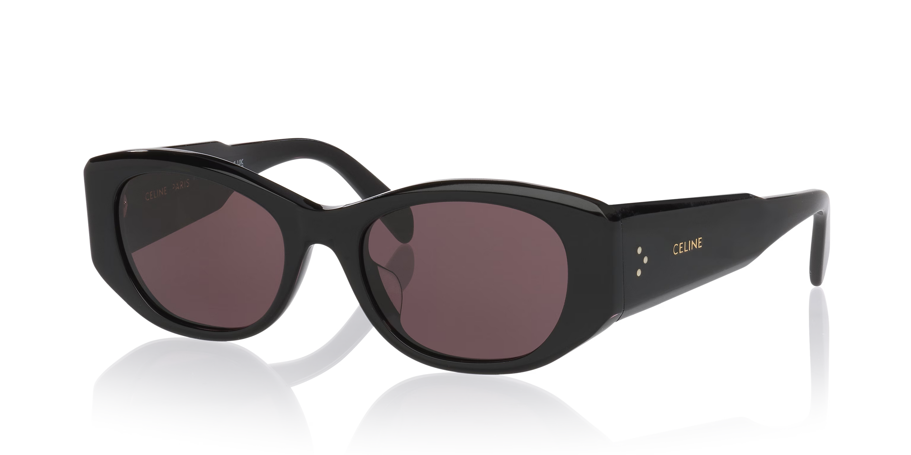 Black Butterfly Sunglasses with Purple Lenses