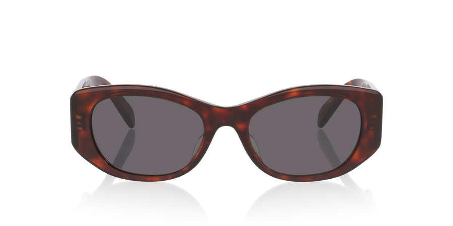 Schmetterlings-Sonnenbrille Havana mit grauen Gläsern