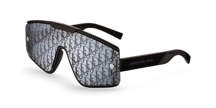 Schwarze Masken-Sonnenbrille mit austauschbaren Gläsern