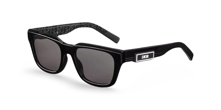 Schwarze rechteckige Sonnenbrille