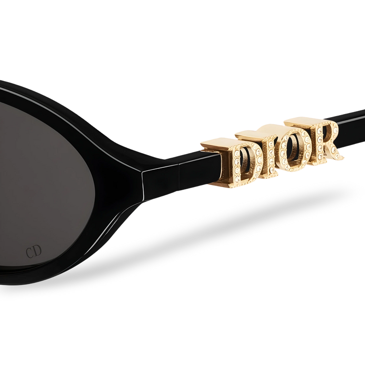 Schwarze ovale Sonnenbrille 