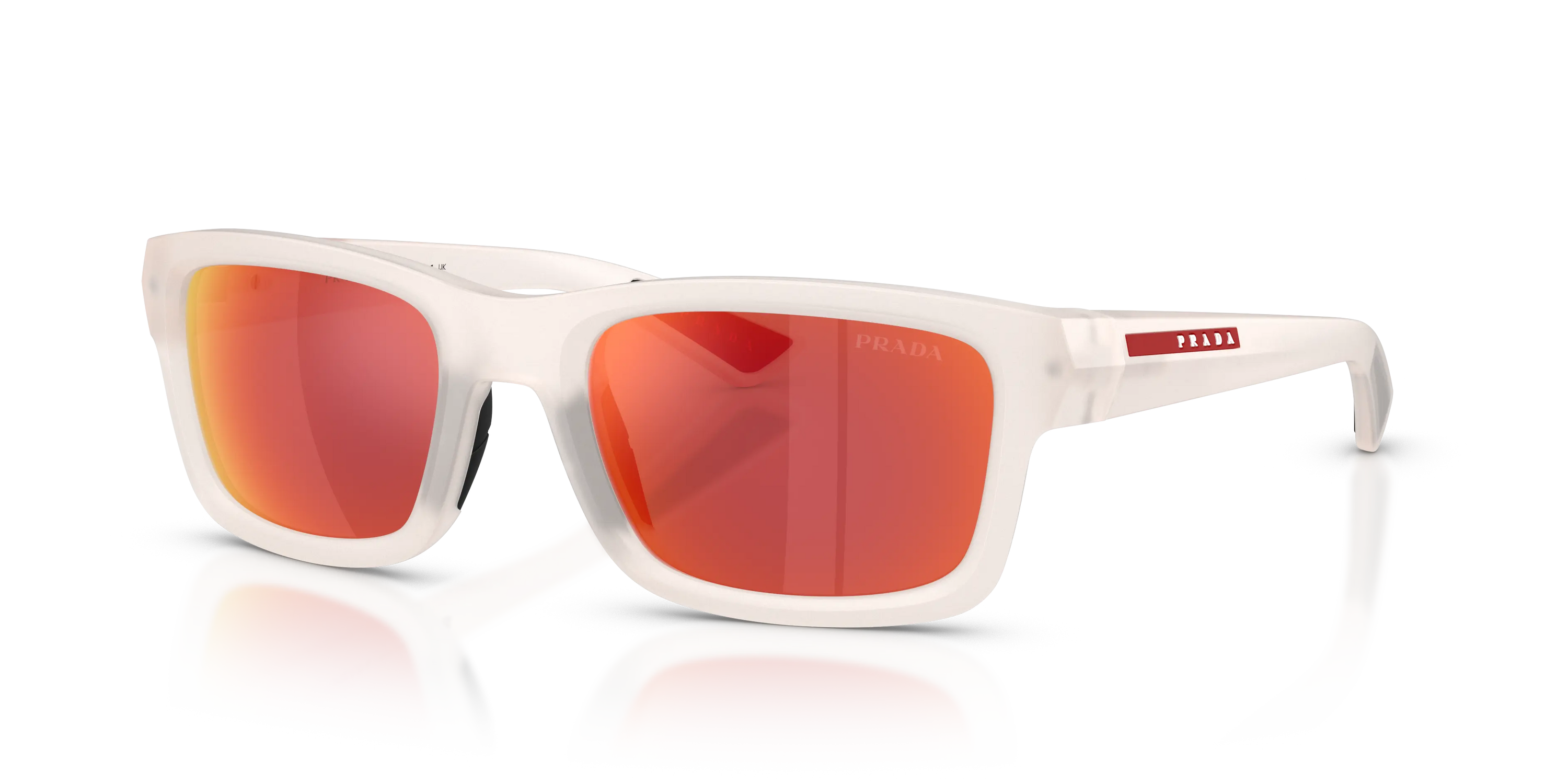 sonnenbrille prada sport Prada Linea Rossa PS B10S 28M90Z 54 – Herren Sonnenbrille rechteckig, Kristall mattiert mit verspiegelten braun-orangen Gläsern | SunglassUp – SunglassUp