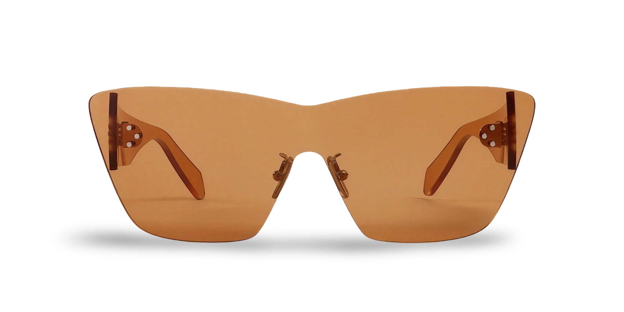 Orangefarbene Masken-Sonnenbrille