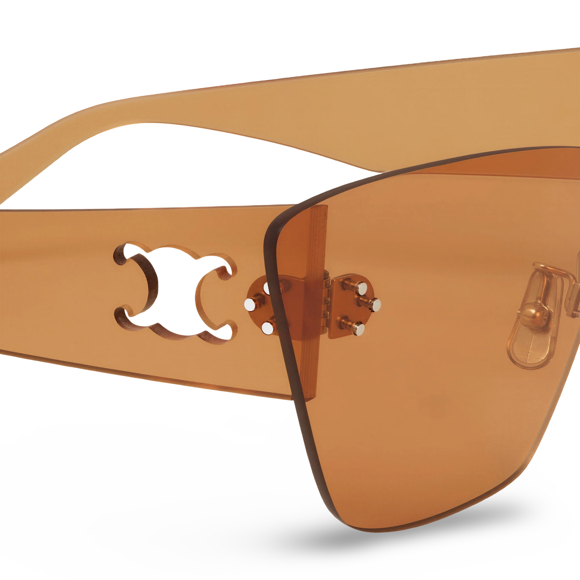 Orangefarbene Masken-Sonnenbrille