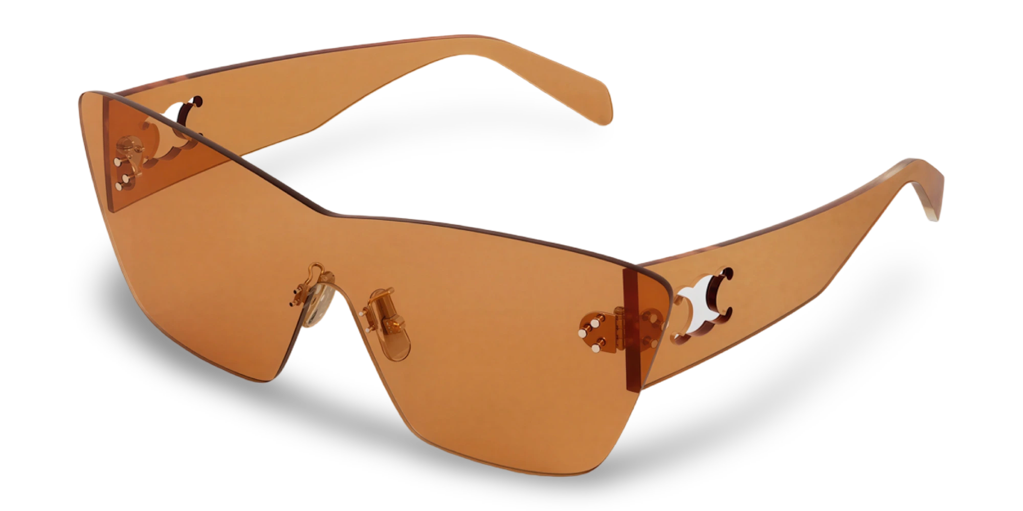 Orangefarbene Masken-Sonnenbrille