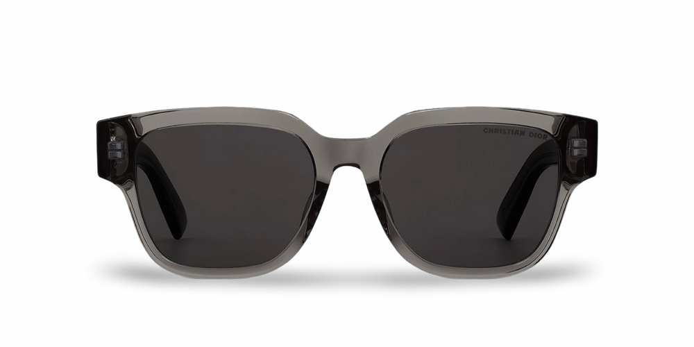 Transparent Black Square Sunglasses