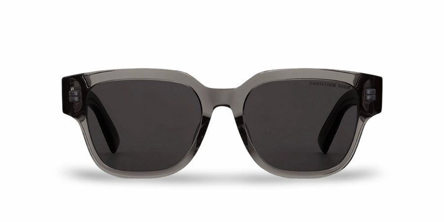Transparent Black Square Sunglasses