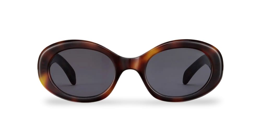 Brown Tortoiseshell Oval Sunglasses