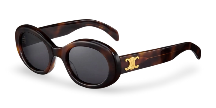 Brown Tortoiseshell Oval Sunglasses