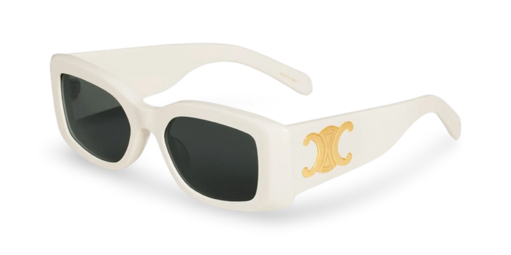 White Rectangular Sunglasses