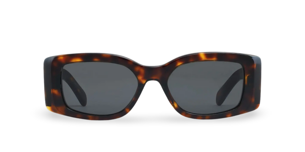 Brown Rectangular Tortoiseshell Sunglasses