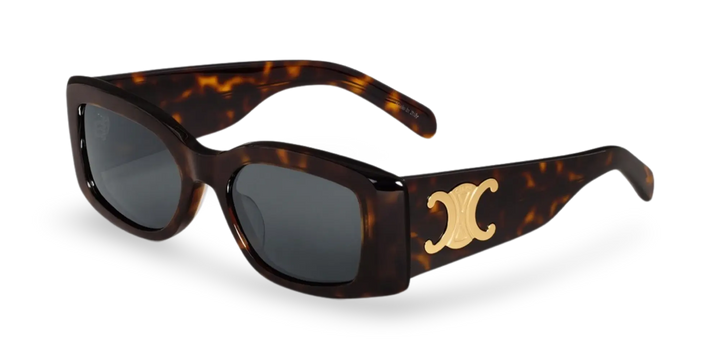 Brown Rectangular Tortoiseshell Sunglasses
