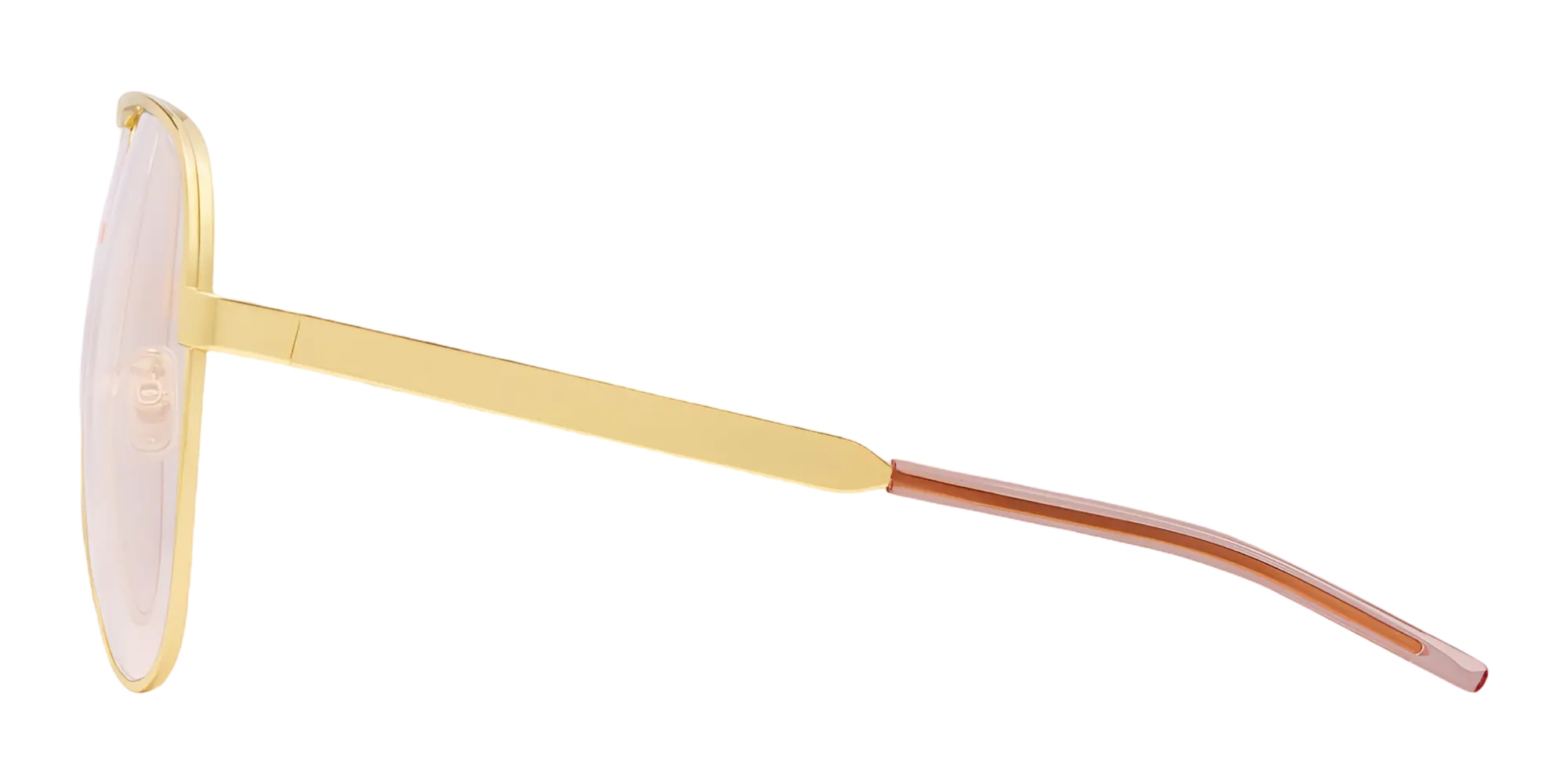 Occhiali Da Sole Aviator Oro Con Lenti Rosa