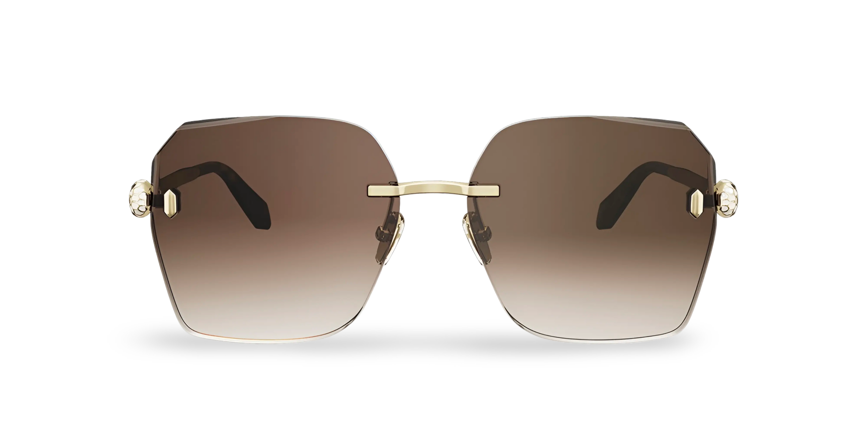 Occhiali Da Sole Geometrico Oro con Lenti Marroni