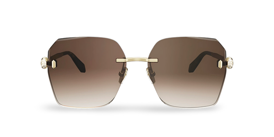 Gold Geometric Sunglasses