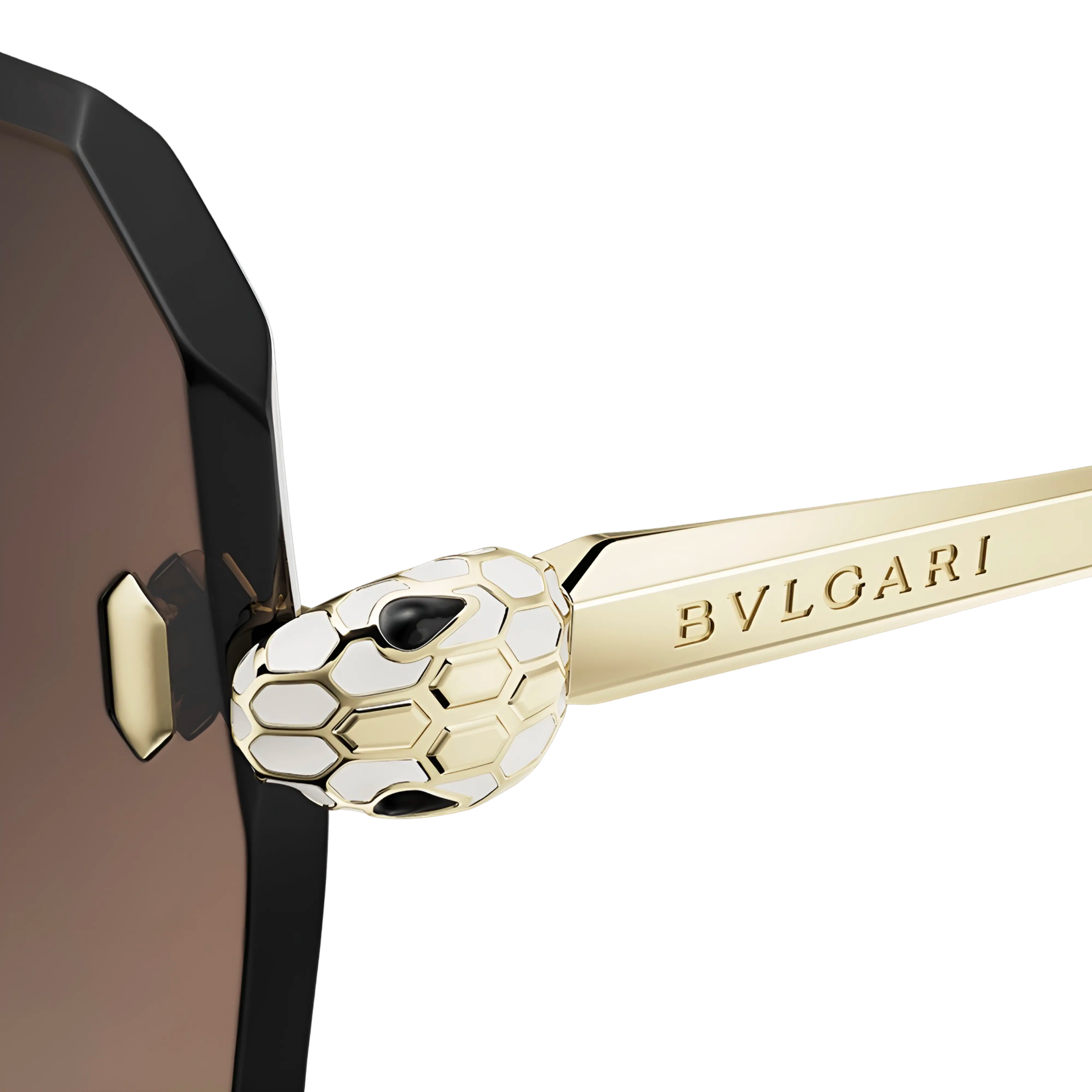 Occhiali Da Sole Geometrico Oro con Lenti Marroni