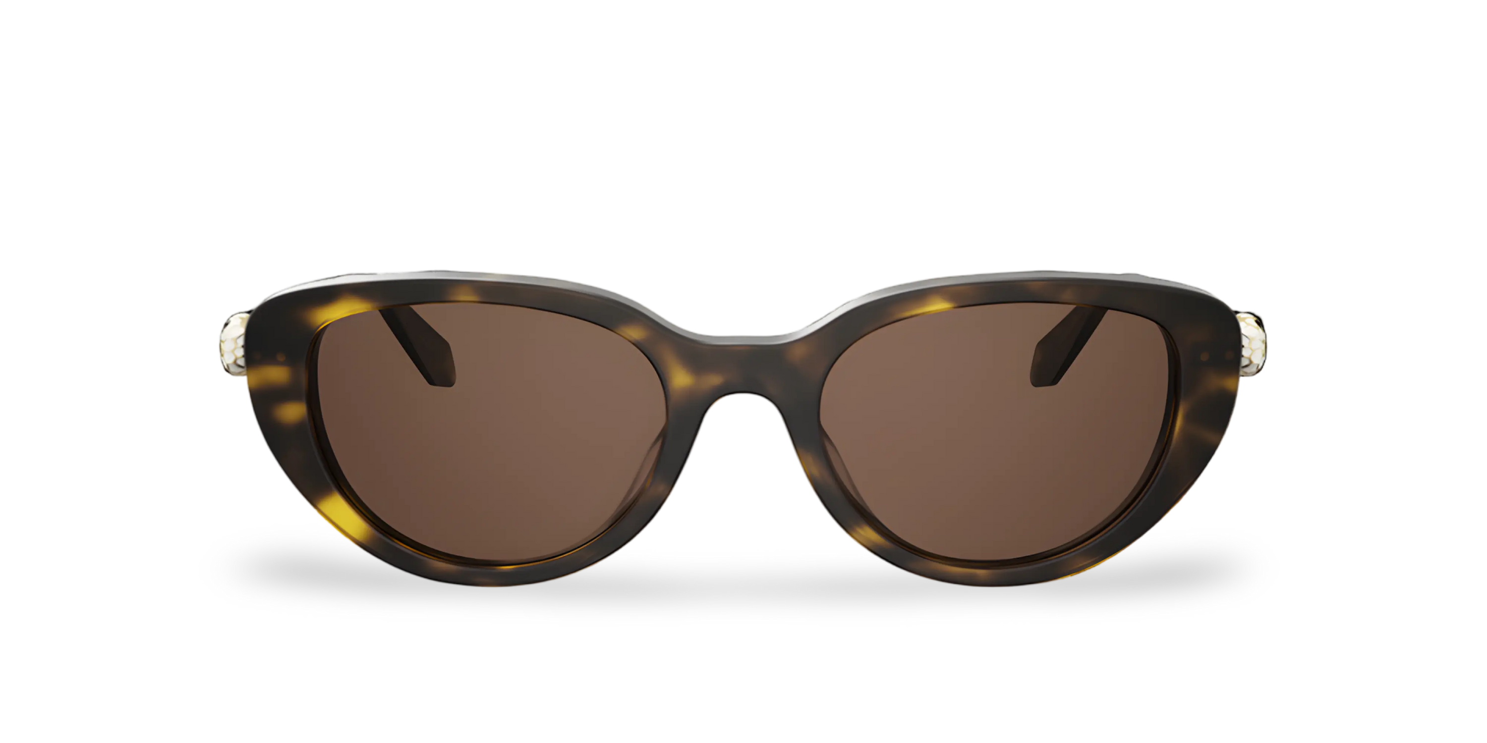 Occhiali Da Sole a Farfalla Marroni Effetto Tartarugato