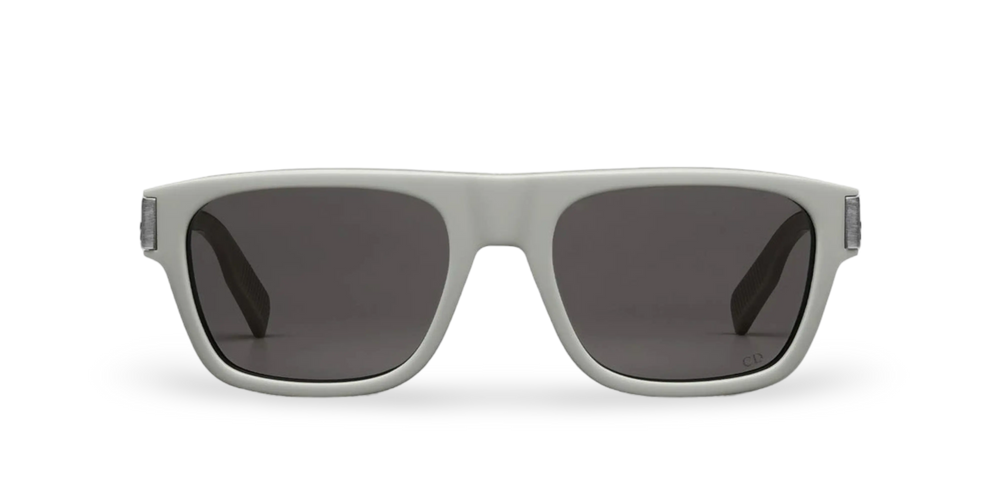 Beige rechteckige Sonnenbrille