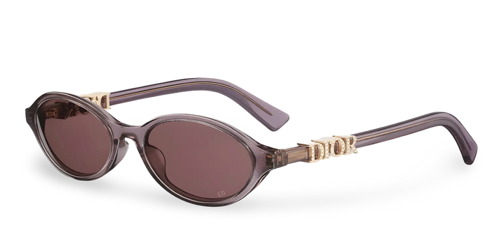 Occhiali Da Sole Ovale Grigio con Lenti Marrone