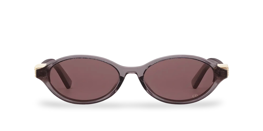 Occhiali Da Sole Ovale Grigio con Lenti Marrone
