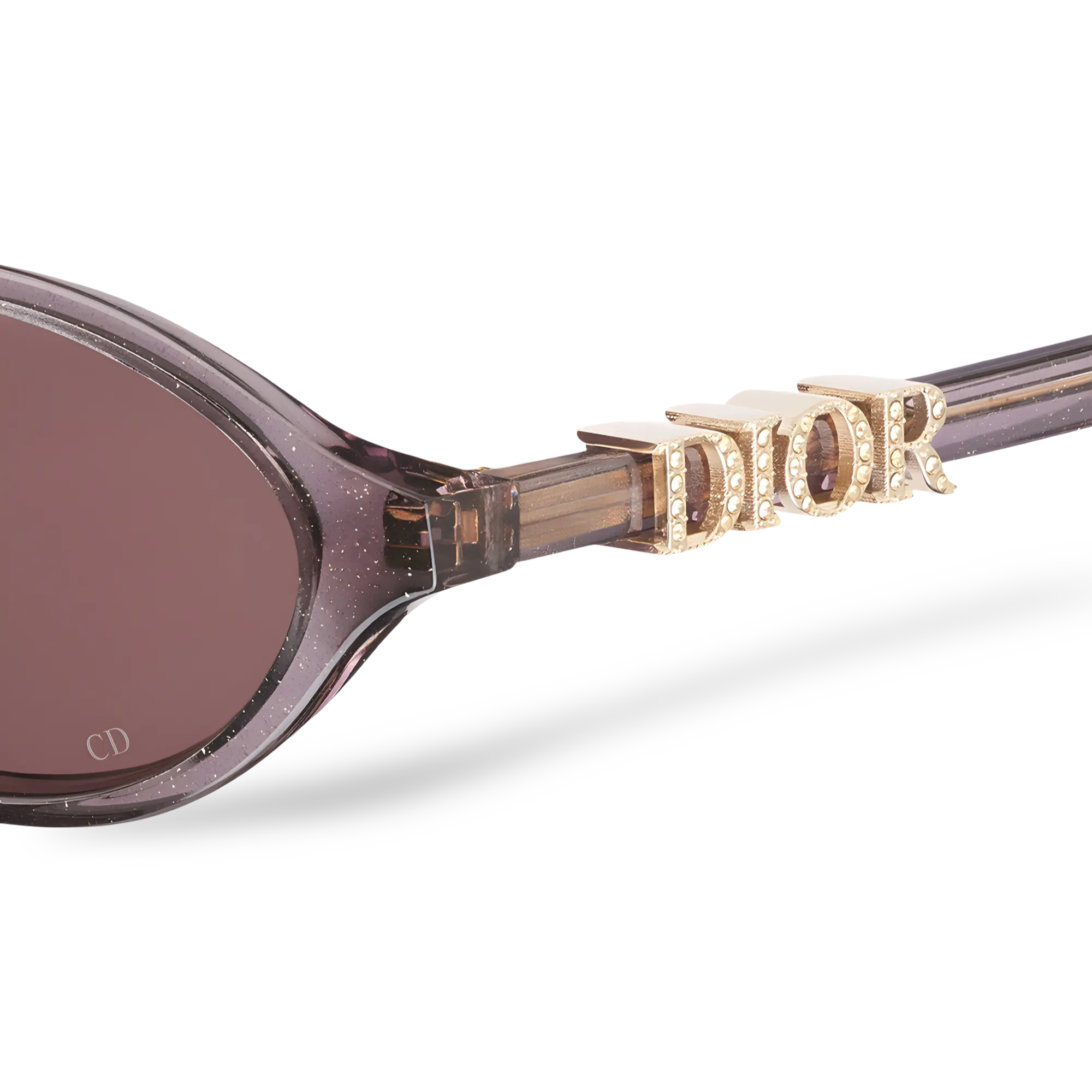 Oval Gray Sunglasses with Brown Lenses