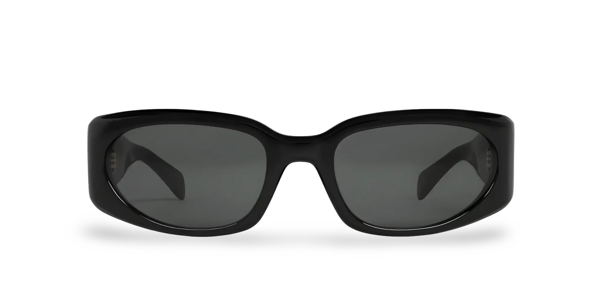 Occhiali Da Sole Geometrici Neri con Lenti Grigie