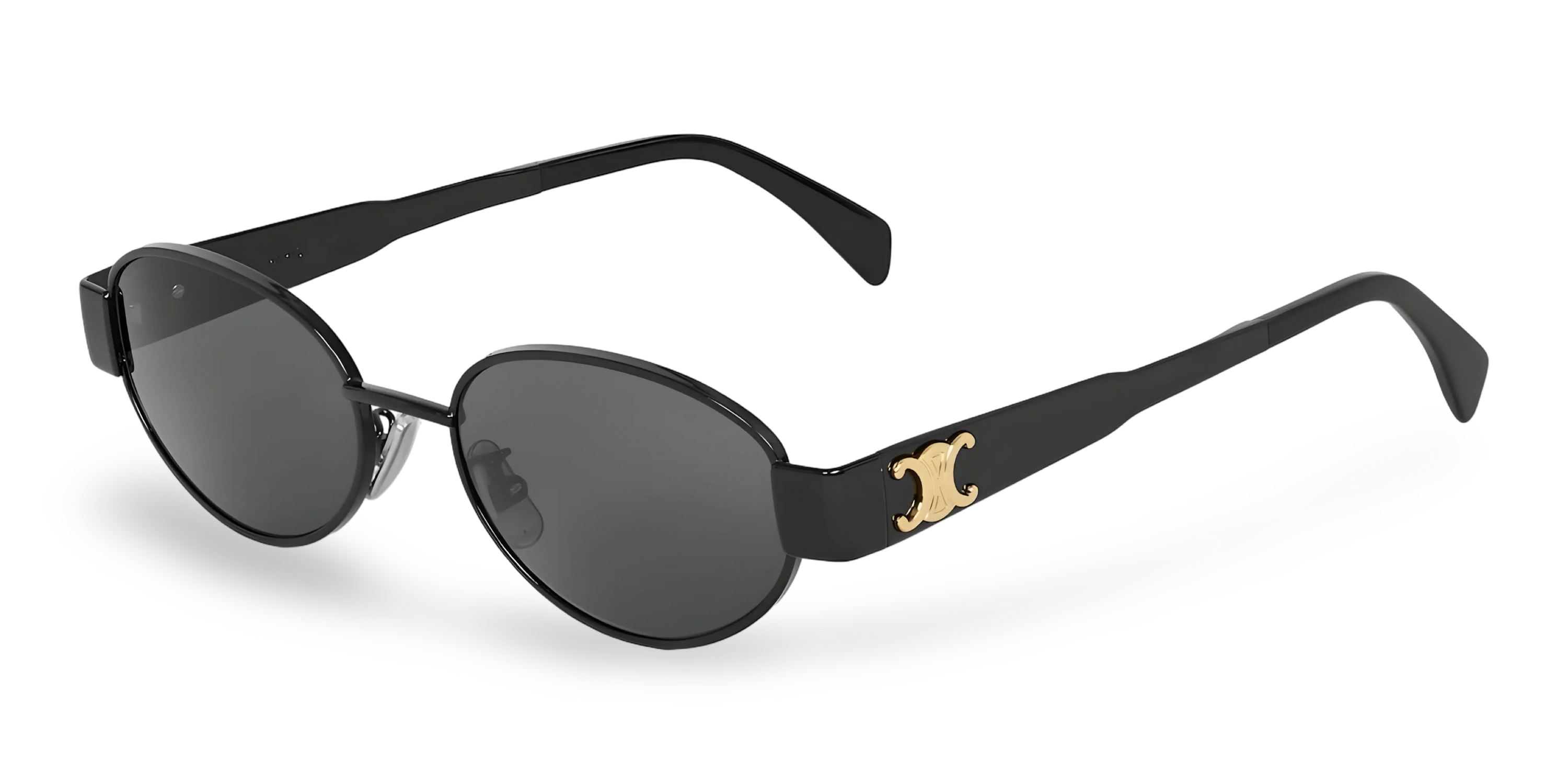 Occhiali Da Sole Ovali Neri