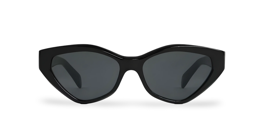 Black Butterfly Sunglasses with Grey Lenses