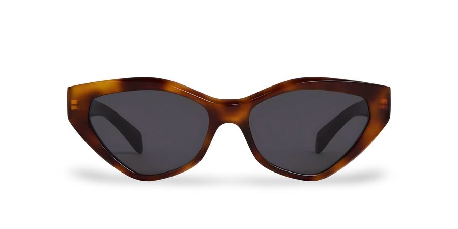 Havana Butterfly Sunglasses with Grey Lenses