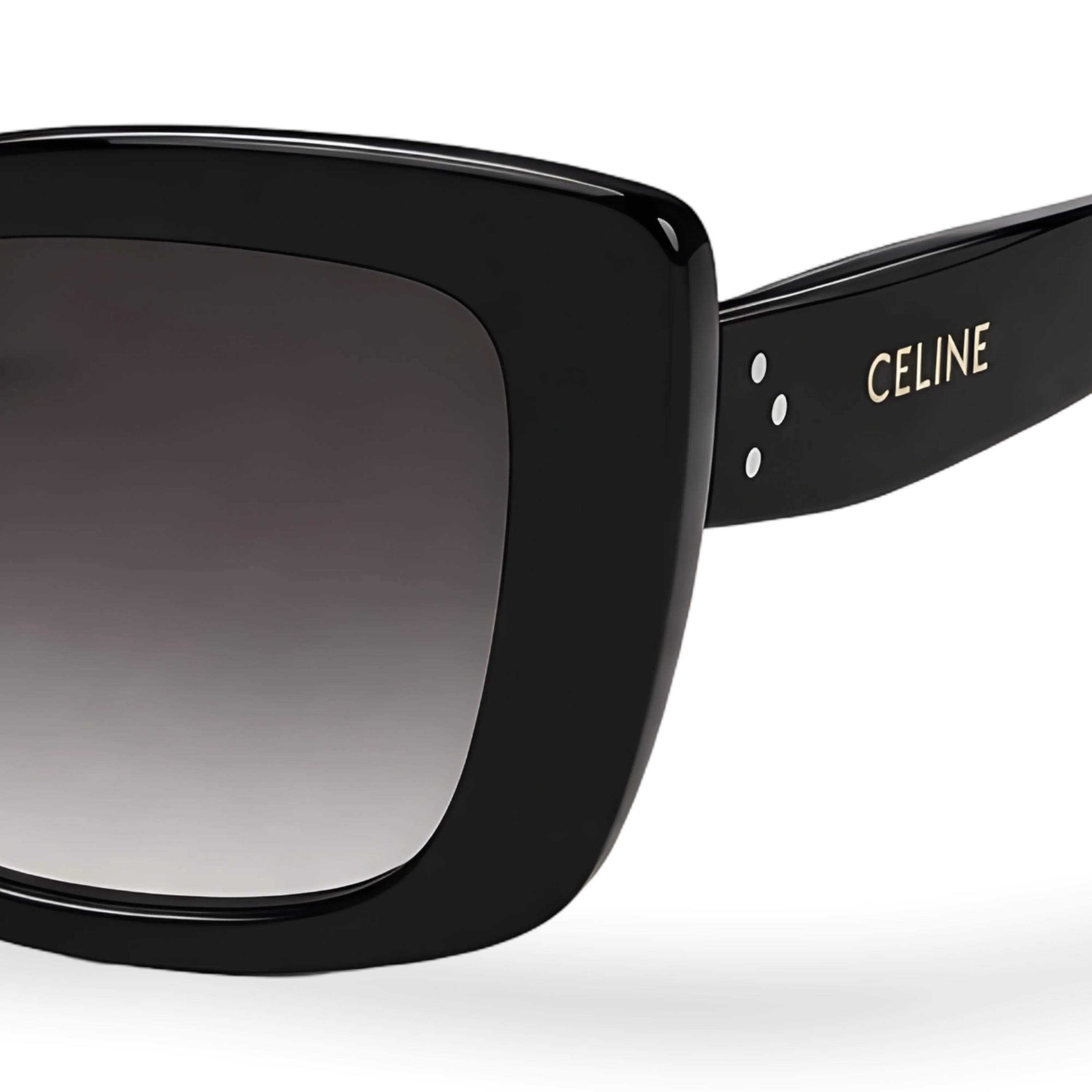 Black Butterfly Sunglasses with Gradient Grey Lenses