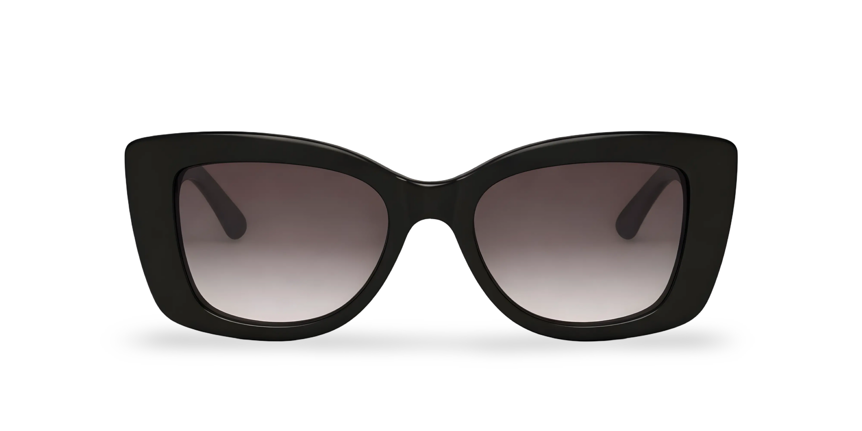 Black Butterfly Sunglasses with Gradient Grey Lenses