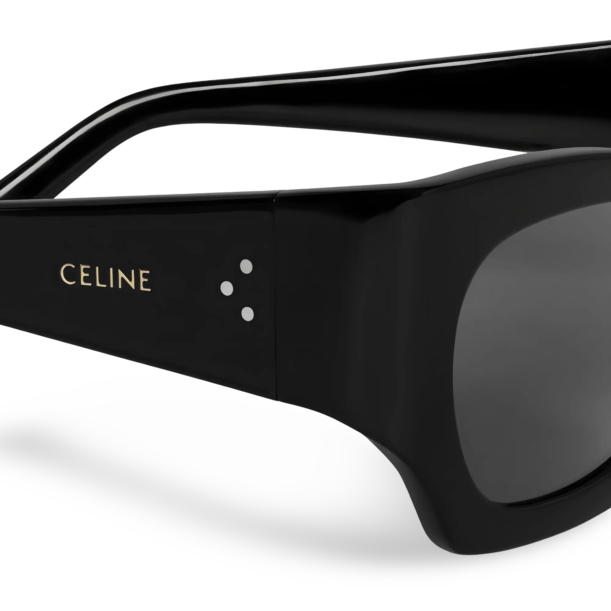 Black Geometric Sunglasses with Grey Lenses