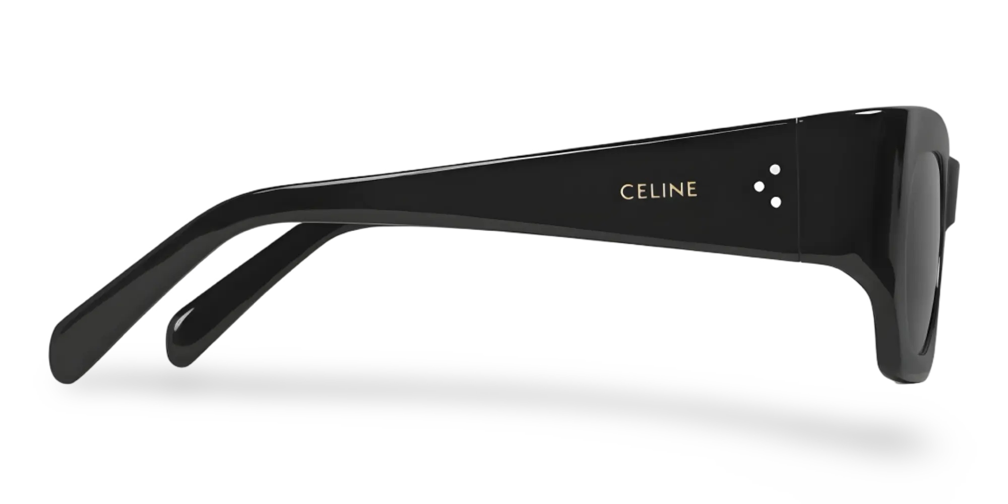 Black Geometric Sunglasses with Grey Lenses