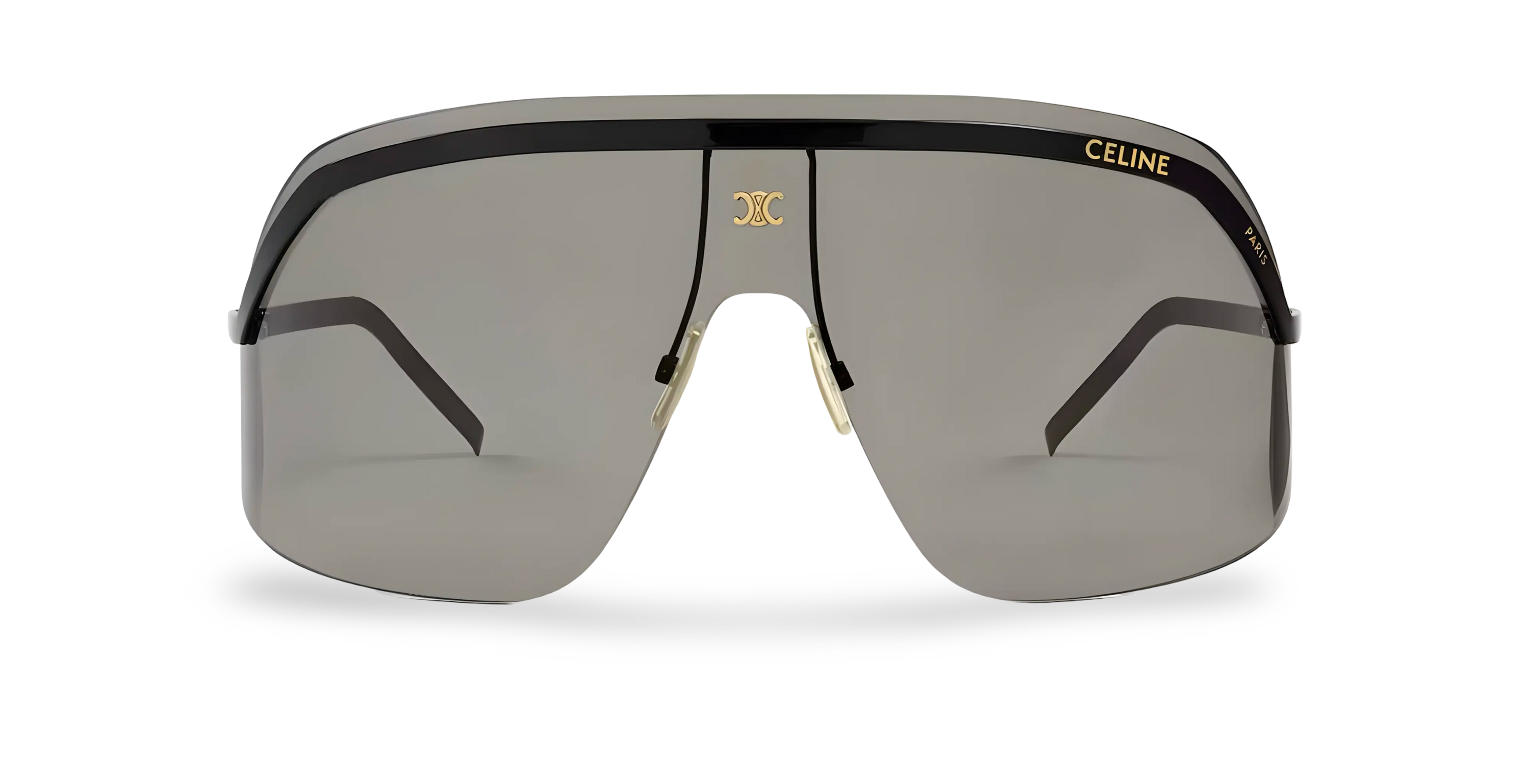 Black Mask Sunglasses with Grey Lens