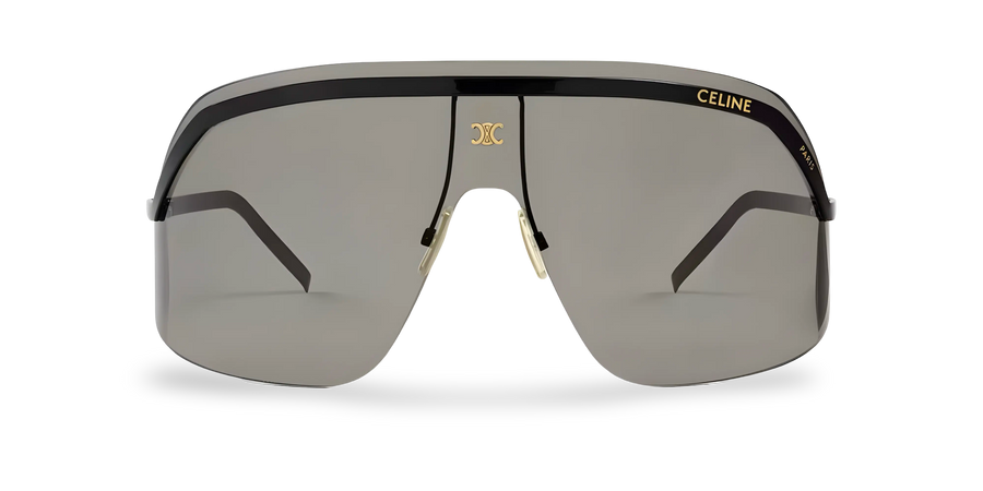 Black Mask Sunglasses with Grey Lens