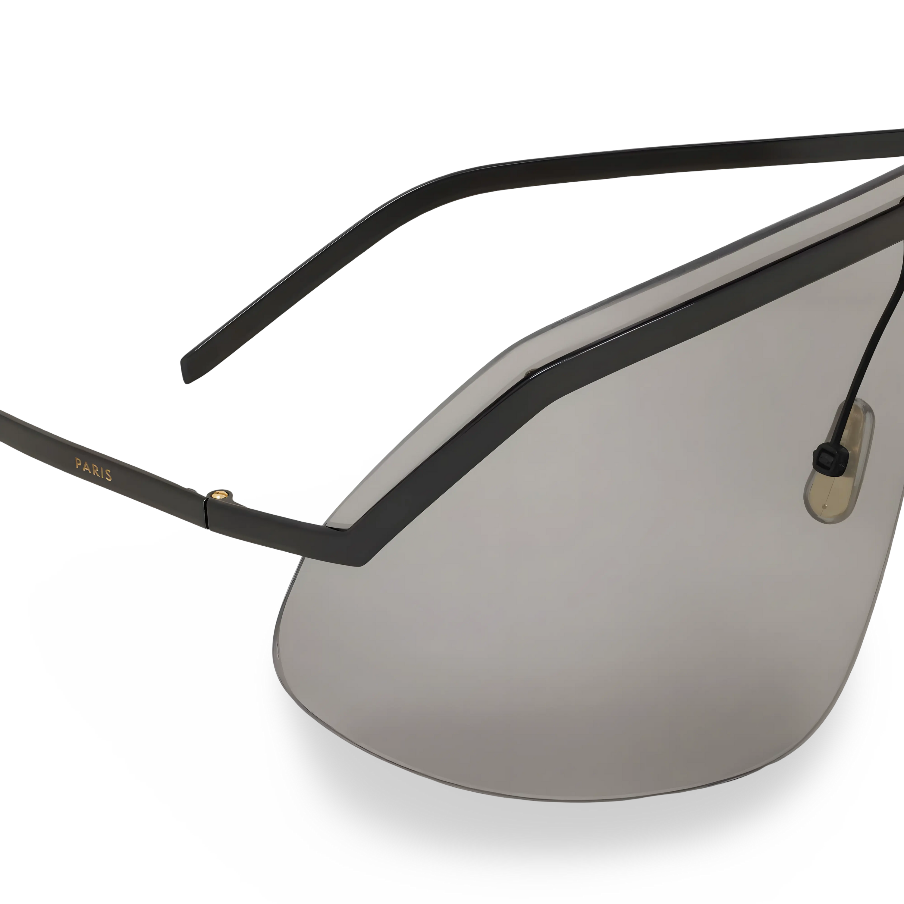 Black Mask Sunglasses with Grey Lens