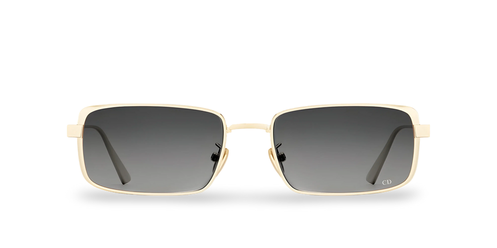 Oval Rectangular Sunglasses with Grey Gradient Lenses