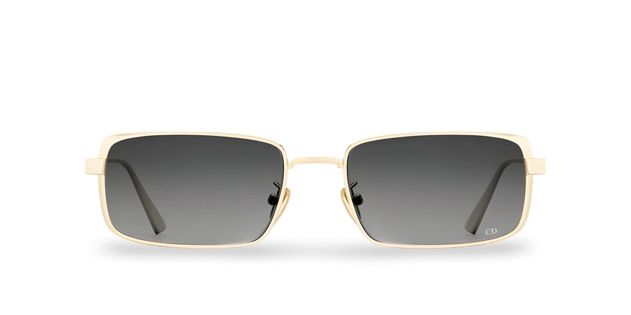 Oval Rectangular Sunglasses with Grey Gradient Lenses