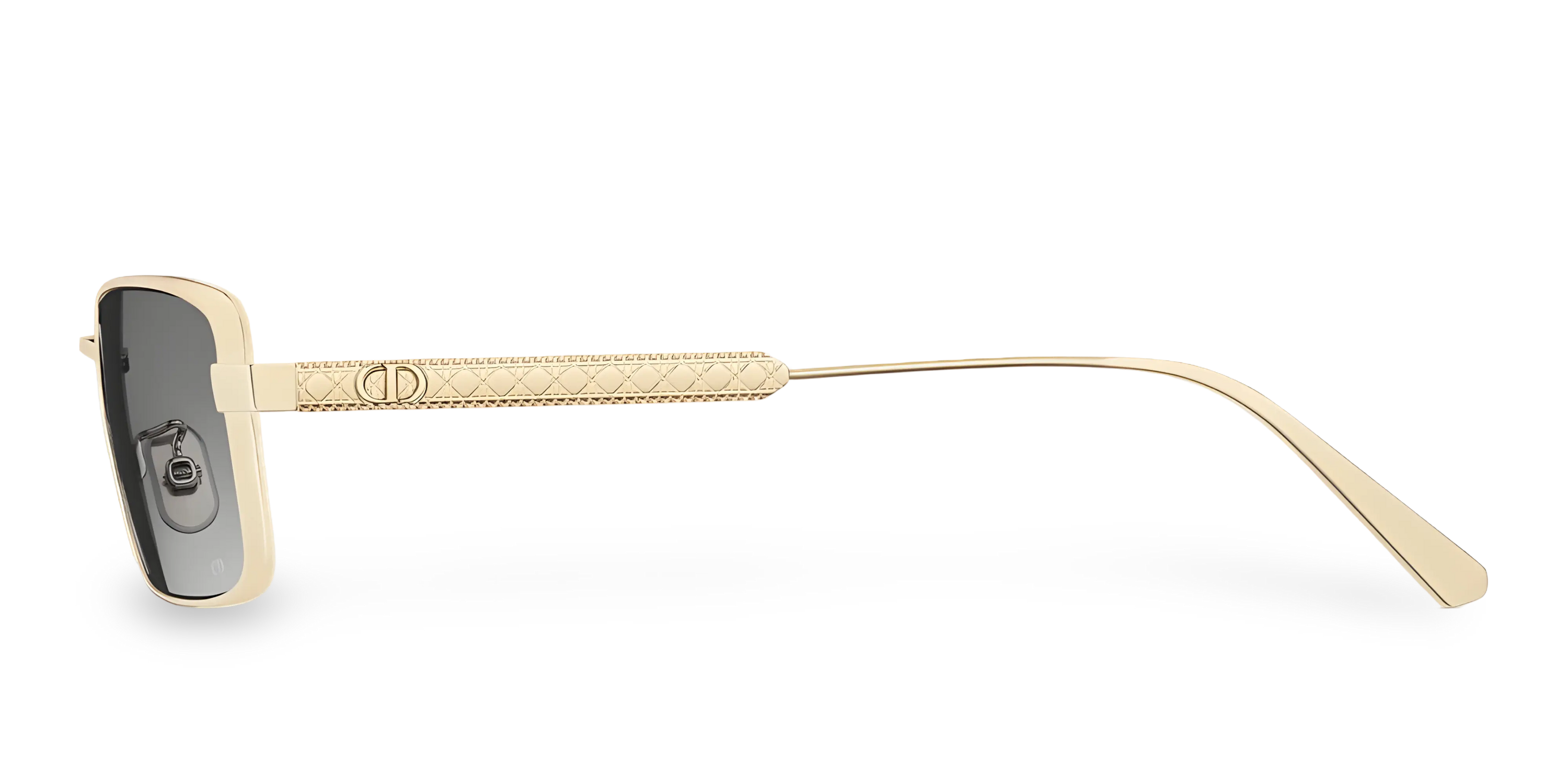 Occhiali Da Sole Ovali Rettangolari con Lenti Sfumate Grigie