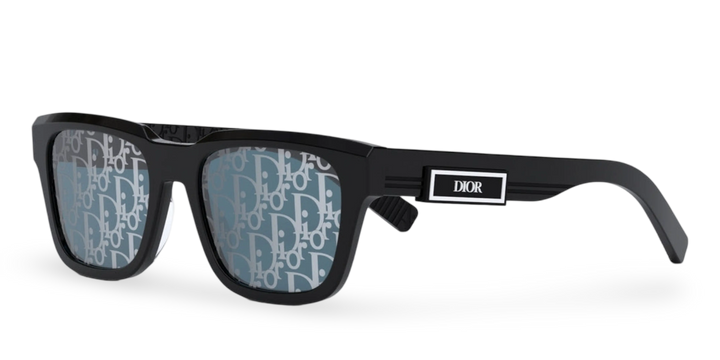 Schwarze rechteckige Sonnenbrille
