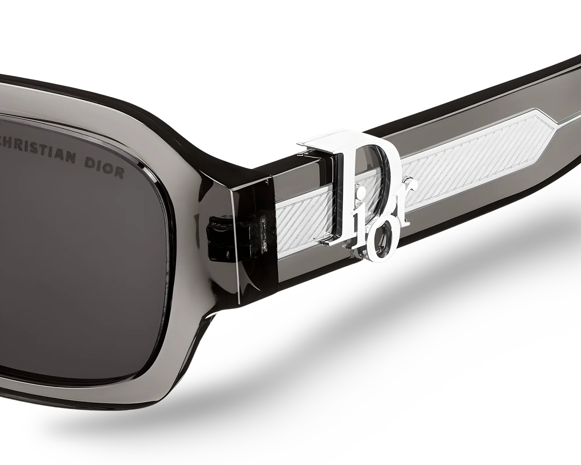 Occhiali Da Sole Rettangolari Neri Trasparenti