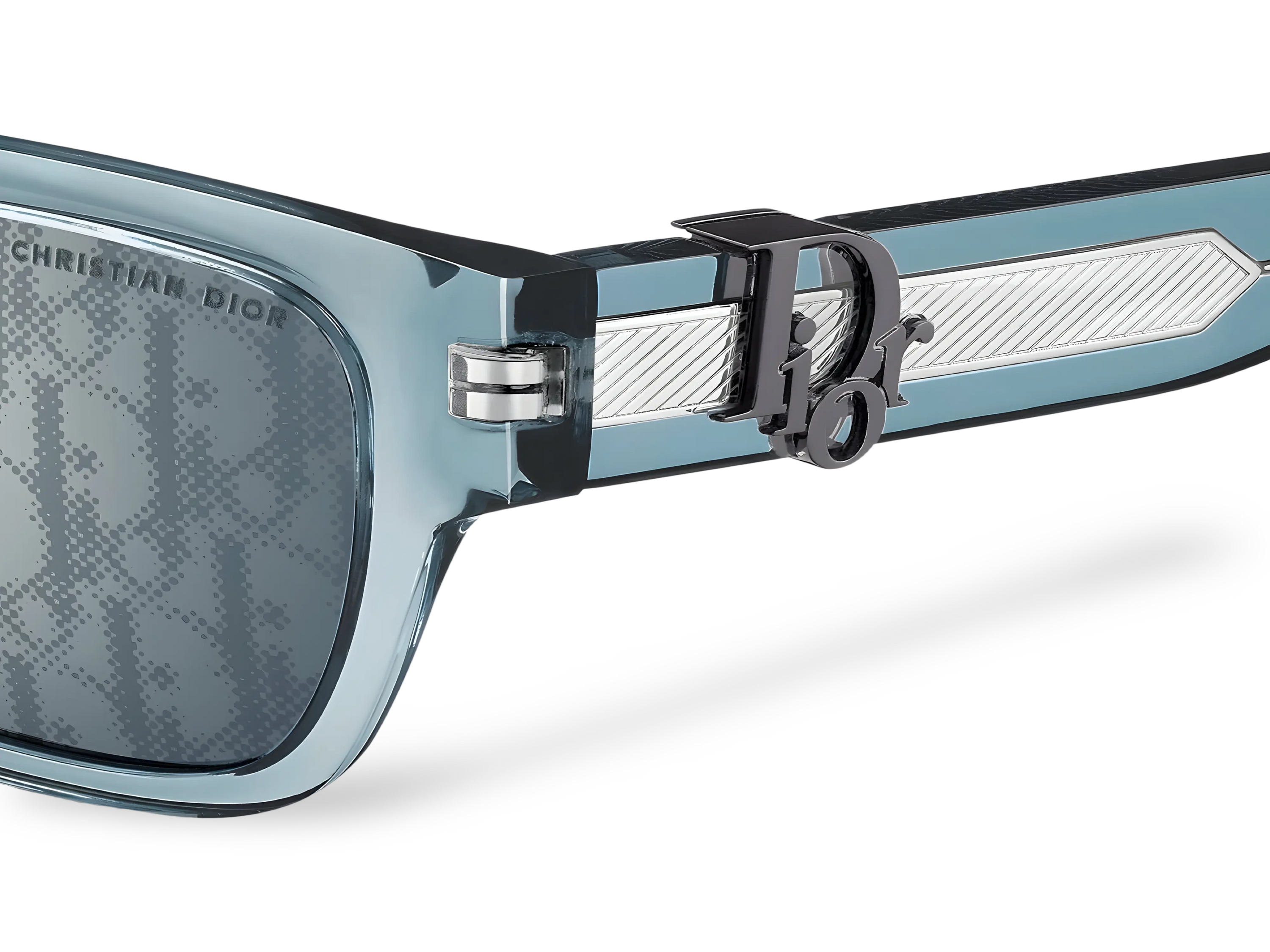 Occhiali Da Sole Squadrati Blu Trasparenti