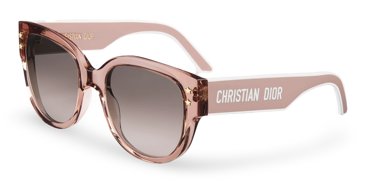 Transparent Pink Butterfly Sunglasses
