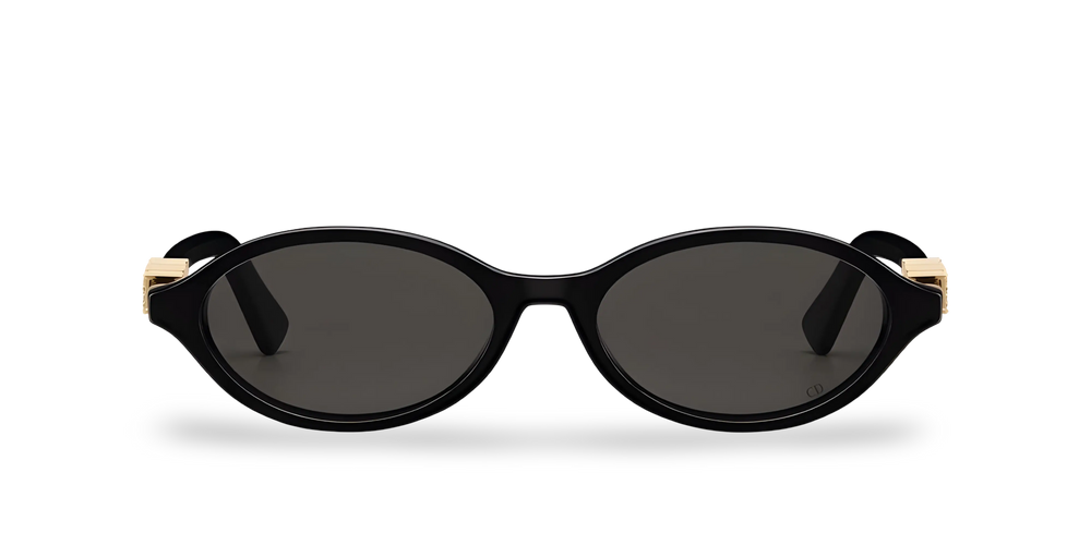 Schwarze ovale Sonnenbrille 